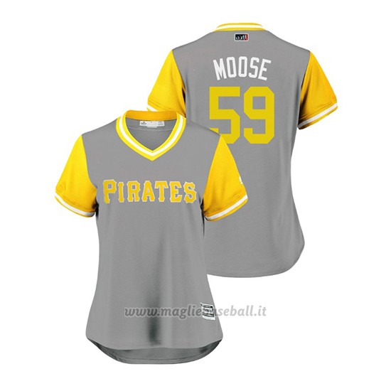 Maglia Baseball Donna Pittsburgh Pirates Joe Musgrove 2018 Llws Players Weekend Moose Grigio